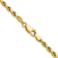 Thumbnail for 14k 3mm Semi-solid D/C Rope Chain
