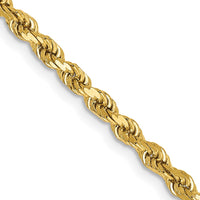 Thumbnail for 14k 3mm Semi-solid D/C Rope Chain