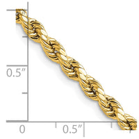 Thumbnail for 14k 4mm Semi-solid D/C Rope Chain