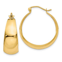 Thumbnail for 14k Polished 10.5mm Tapered Hoop Earrings