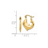 Thumbnail for 14k Polished Dolphin Hoop Earrings