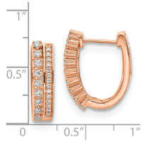 Thumbnail for 14k Diamond Fancy Hoop Earrings