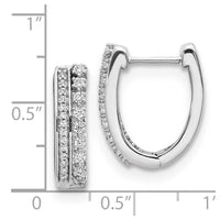 Thumbnail for 14k Diamond Fancy Hoop Earrings