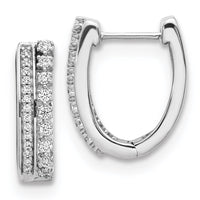 Thumbnail for 14k Diamond Fancy Hoop Earrings