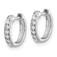 Thumbnail for 14k Diamond Hinged Hoop Earrings