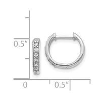 Thumbnail for 14k Diamond Hinged Hoop Earrings