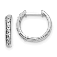 Thumbnail for 14k Diamond Hinged Hoop Earrings