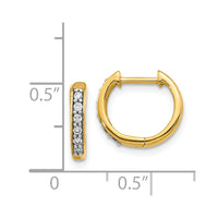Thumbnail for 14k Diamond Hinged Hoop Earrings