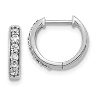 Thumbnail for 14k Diamond Hinged Hoop Earrings