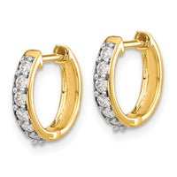 Thumbnail for 14k Diamond Hinged Hoop Earrings