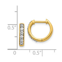 Thumbnail for 14k Diamond Hinged Hoop Earrings