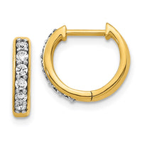 Thumbnail for 14k Diamond Hinged Hoop Earrings