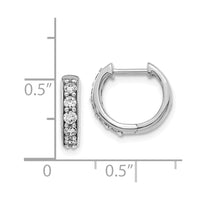 Thumbnail for 14k Diamond Hinged Hoop Earrings