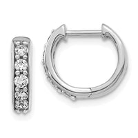Thumbnail for 14k Diamond Hinged Hoop Earrings
