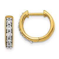Thumbnail for 14k Diamond Hinged Hoop Earrings