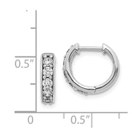 Thumbnail for 14k Diamond Hinged Hoop Earrings