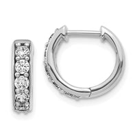 Thumbnail for 14k Diamond Hinged Hoop Earrings