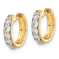 Thumbnail for 14k Diamond Hinged Hoop Earrings