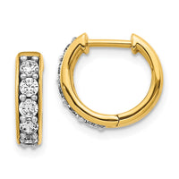 Thumbnail for 14k Diamond Hinged Hoop Earrings
