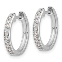 Thumbnail for 14k Diamond Hinged Hoop Earrings
