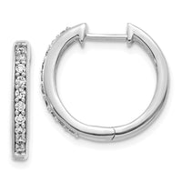 Thumbnail for 14k Diamond Hinged Hoop Earrings