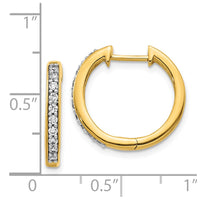 Thumbnail for 14k Diamond Hinged Hoop Earrings