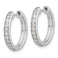 Thumbnail for 14k Diamond Hinged Hoop Earrings