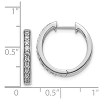 Thumbnail for 14k Diamond Hinged Hoop Earrings