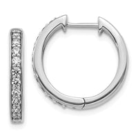 Thumbnail for 14k Diamond Hinged Hoop Earrings