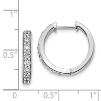 Thumbnail for 14k Diamond Hinged Hoop Earrings