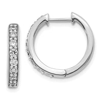 Thumbnail for 14k Diamond Hinged Hoop Earrings
