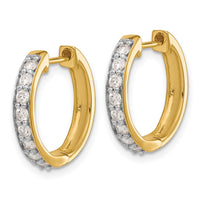 Thumbnail for 14k Diamond Hinged Hoop Earrings