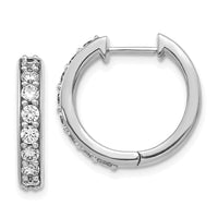 Thumbnail for 14k Diamond Hinged Hoop Earrings