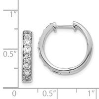 Thumbnail for 14k Diamond Hinged Hoop Earrings