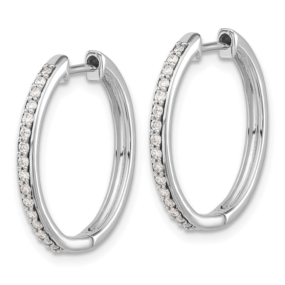 14k Diamond Hinged Hoop Earrings