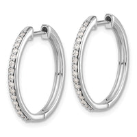 Thumbnail for 14k Diamond Hinged Hoop Earrings