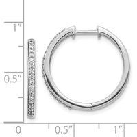Thumbnail for 14k Diamond Hinged Hoop Earrings