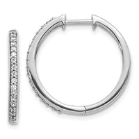 Thumbnail for 14k Diamond Hinged Hoop Earrings