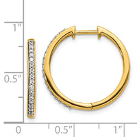 Thumbnail for 14k Diamond Hinged Hoop Earrings