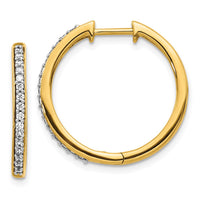 Thumbnail for 14k Diamond Hinged Hoop Earrings