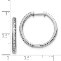 Thumbnail for 14k Diamond Hinged Hoop Earrings