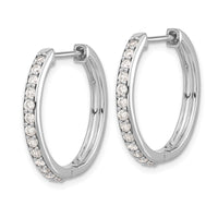 Thumbnail for 14k Diamond Hinged Hoop Earrings