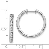 Thumbnail for 14k Diamond Hinged Hoop Earrings