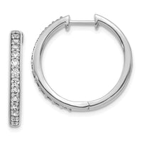 Thumbnail for 14k Diamond Hinged Hoop Earrings