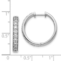 Thumbnail for 14k Diamond Hinged Hoop Earrings
