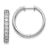Thumbnail for 14k Diamond Hinged Hoop Earrings