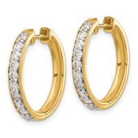 Thumbnail for 14k Diamond Hinged Hoop Earrings
