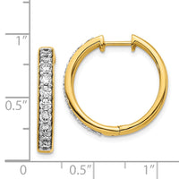Thumbnail for 14k Diamond Hinged Hoop Earrings