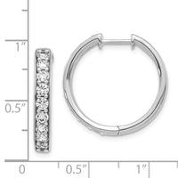 Thumbnail for 14k Diamond Hinged Hoop Earrings