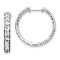 Thumbnail for 14k Diamond Hinged Hoop Earrings
